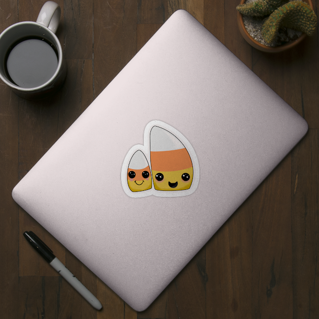 Cutesy Candy Corn Duo by Beetle Bones